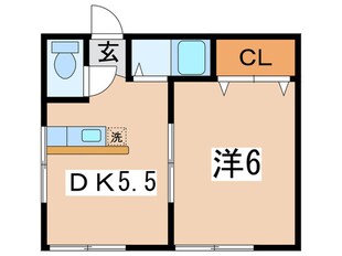 ハイツ風花の物件間取画像